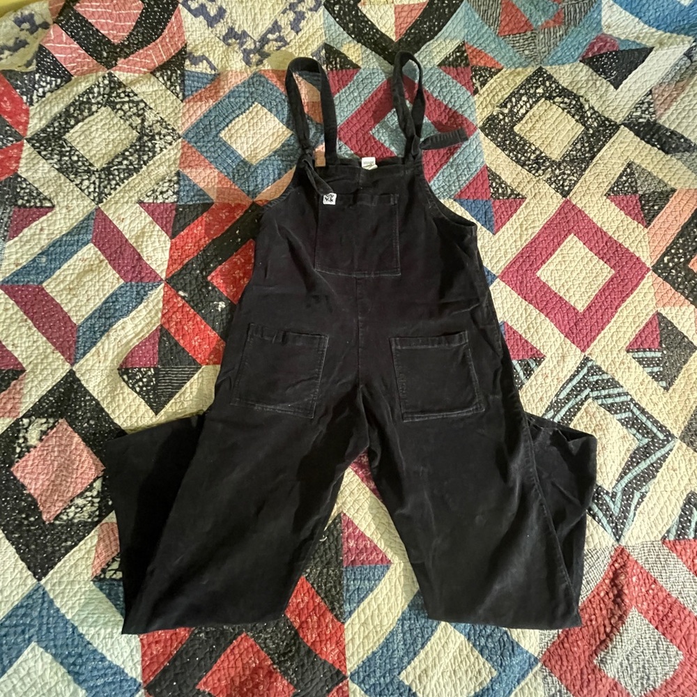 Lucy & Yak Black Corduroy Overalls